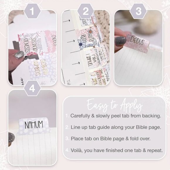 Bible Tabs, Gold Foil Lettering, Laminated - Picture 4 of 6